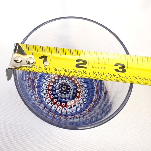 Millefiori Art Glass Tumbler Murano Style Hand Blown Radial Cane Pattern Italian - Picture 6 of 7